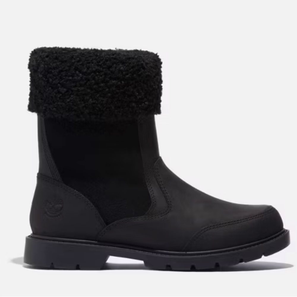Timberland Women Linden Black Shearling-Lined Boots Size 8